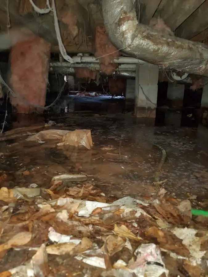Crawl space flood assessment for Commercial Water Damage Restoration in Chili